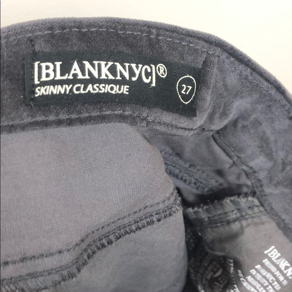 Blank NYC | ‘Skinny Classique’ Grey Velvet Pants - Picture 5 of 7